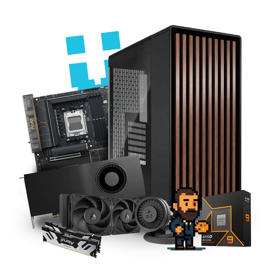 Brutech Seurat Creator Workstation – RTX 5090 32GB, AMD Ryzen 9
9950X, Fractal Design North – RTX 5090 Workstation South Africa