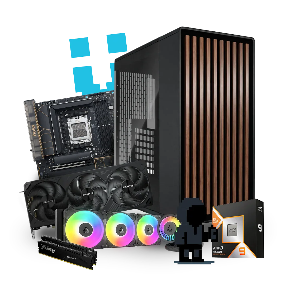 Brutech Banksy Professional Workstation – Quadro RTX 5000 48GB 
ECC, AMD Ryzen 9 9950X3D, Fractal Design North – Enterprise 
Workstation South Africa