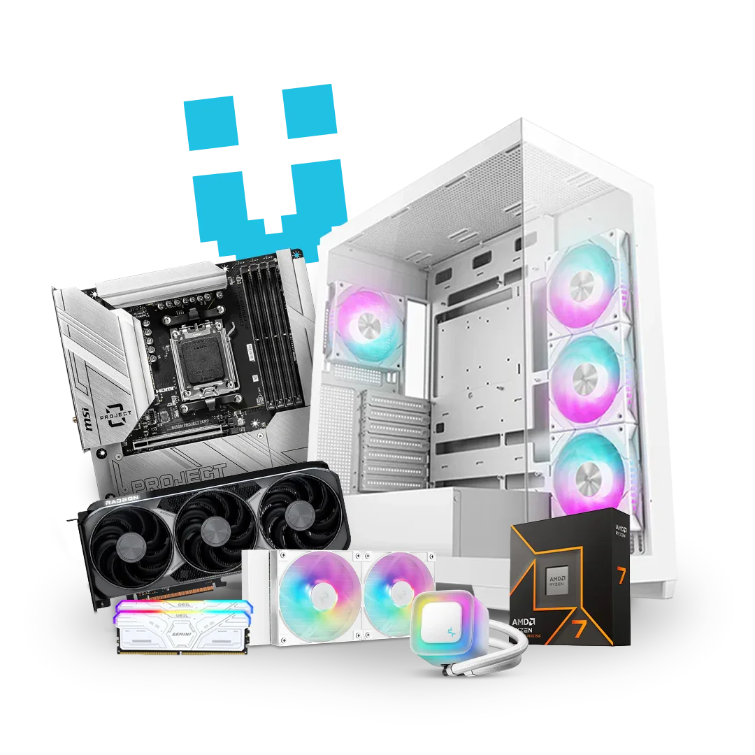 Brutech Invisio Rare White Gaming PC – RTX 5070 12GB, AMD Ryzen 
7 9700X, DeepCool CG580 White, MSI Project Zero – Premium White 
Gaming PC South Africa