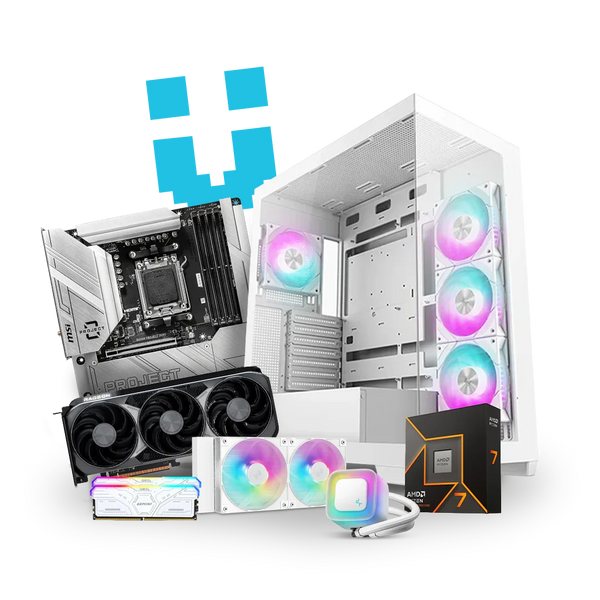 Brutech Invisio Rare White Gaming PC – RTX 5070 12GB, AMD Ryzen 
7 9700X, DeepCool CG580 White, MSI Project Zero – Premium White 
Gaming PC South Africa