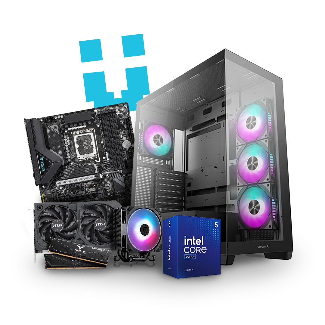 Brutech Uncommon Gaming PC – RTX 5060, Intel Core Ultra 5 225F, 
DeepCool CG530 ARGB – Hand-Built Gaming PC South Africa
